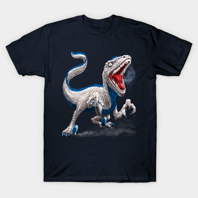 Patriotic Velociraptor T-Shirt by AyotaIllustration